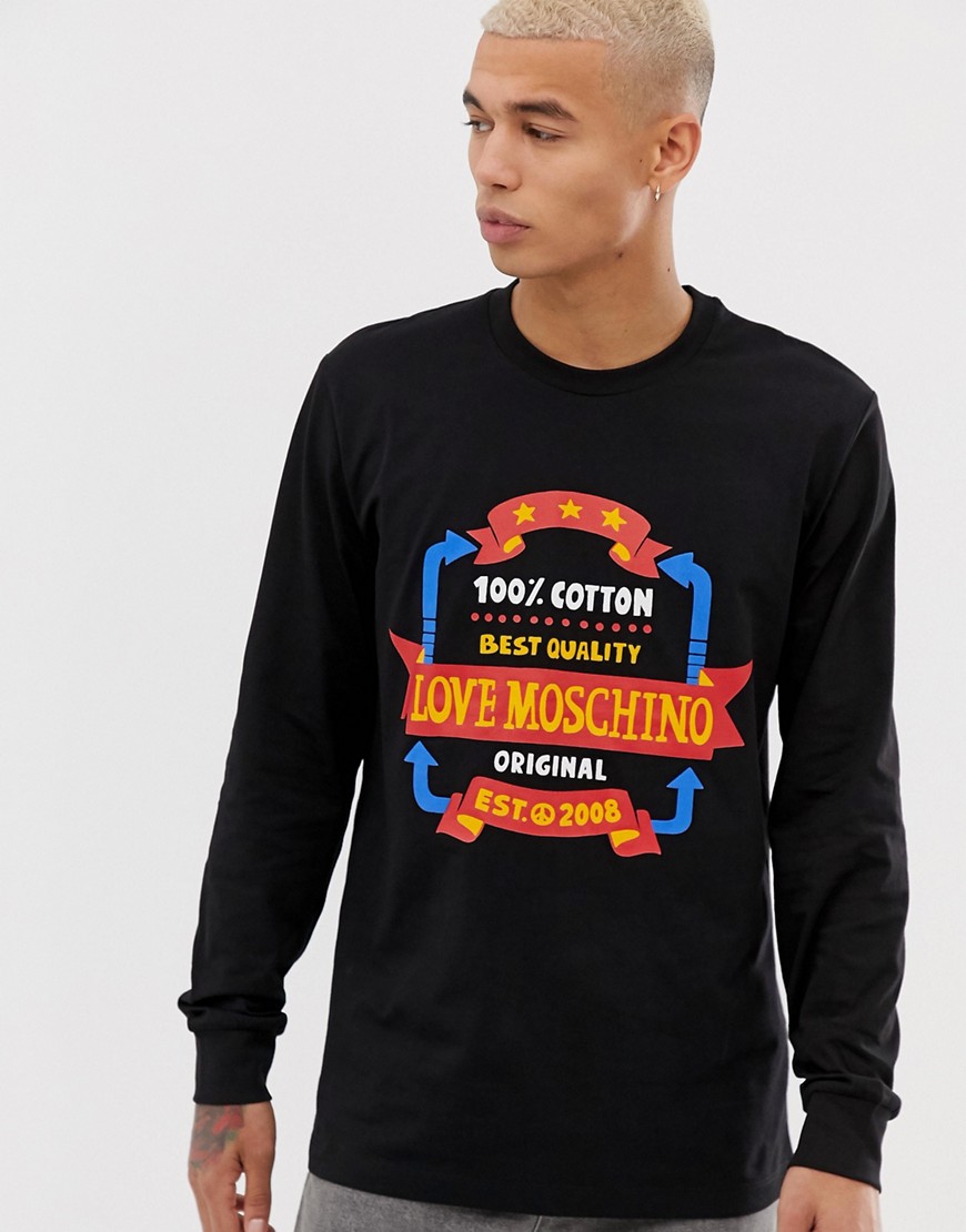 Love Moschino chest logo long sleeve top