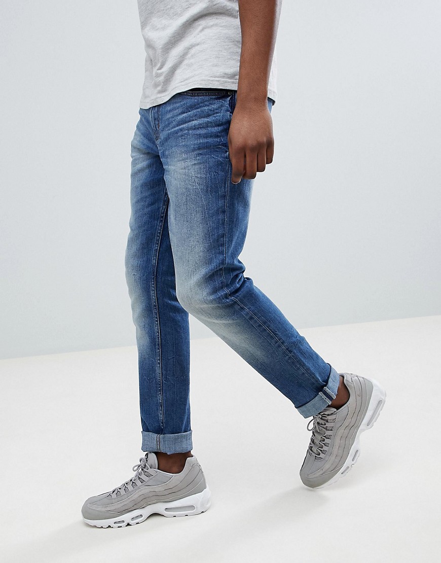Blend slim fit distressed jeans blue