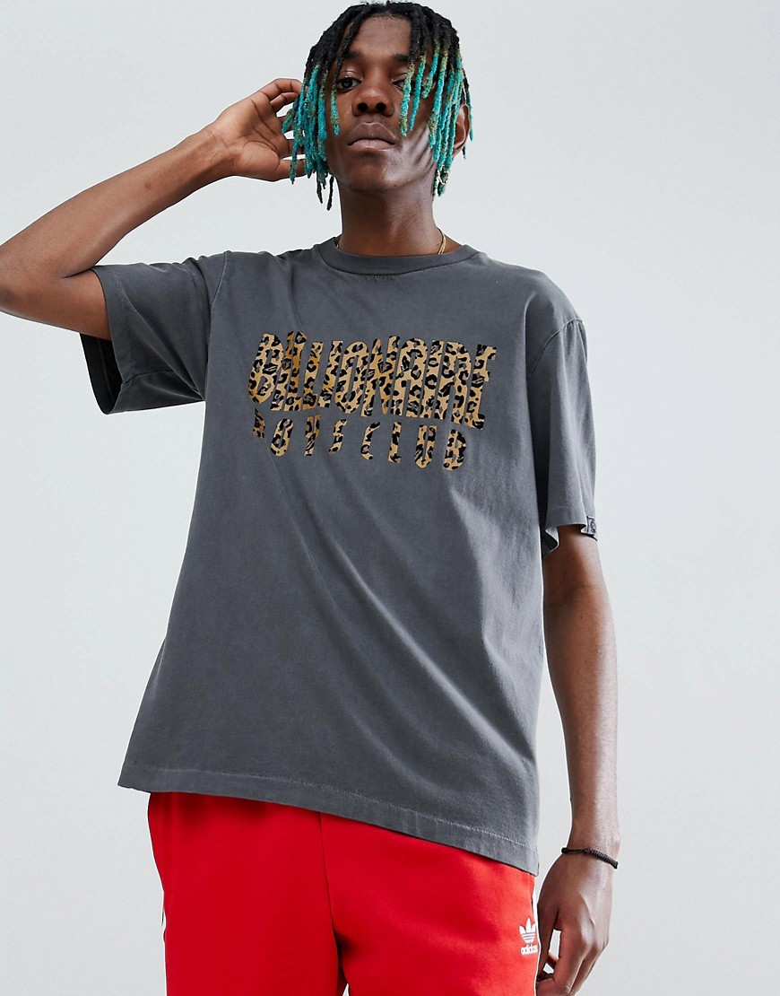 Billionaire Boys Club Leopard Print Arch Logo T-Shirt In Black