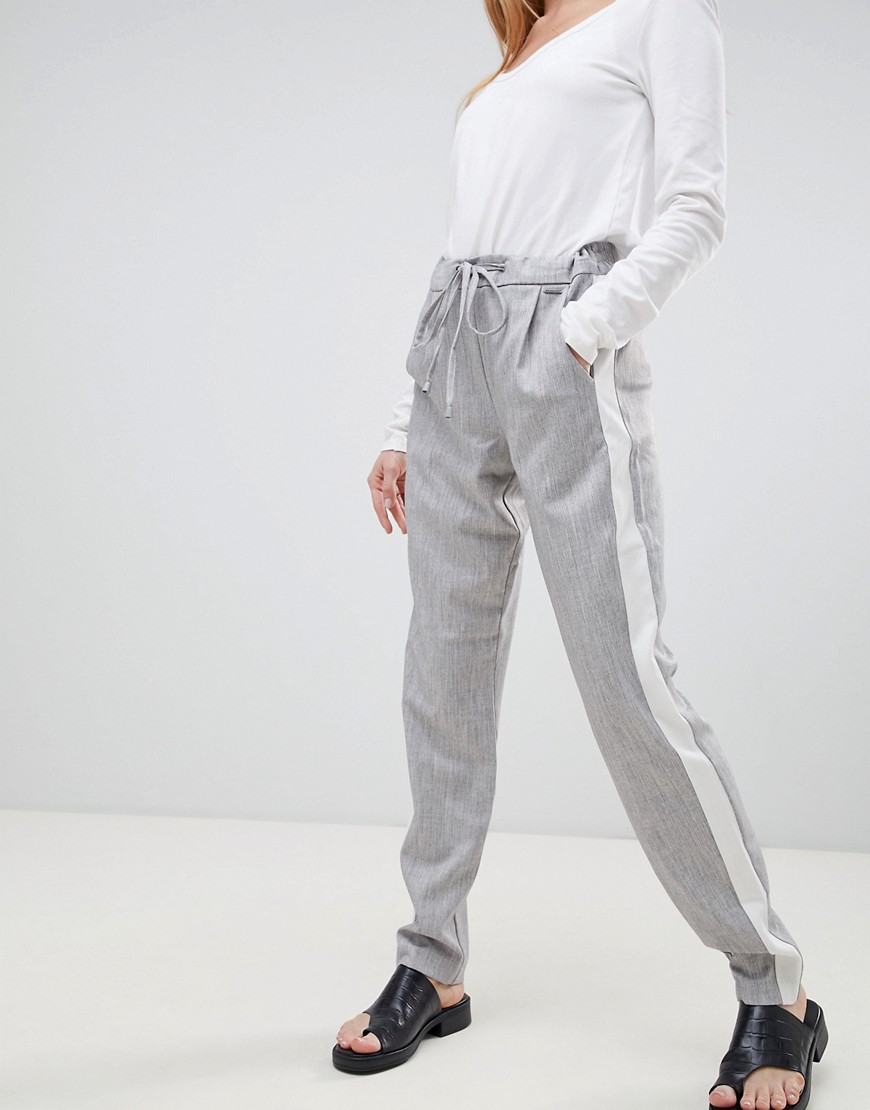 b.Young Side Stripe Trousers - Light grey