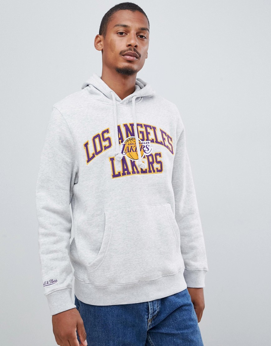 Mitchell & Ness L.A. Lakers overhead hoodie in grey - Grey