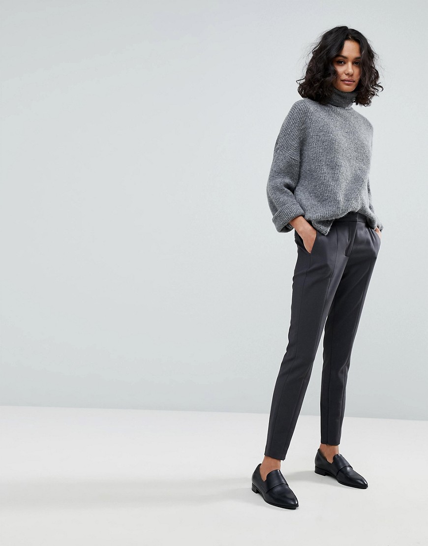Selected Femme Slim Trousers - Grey