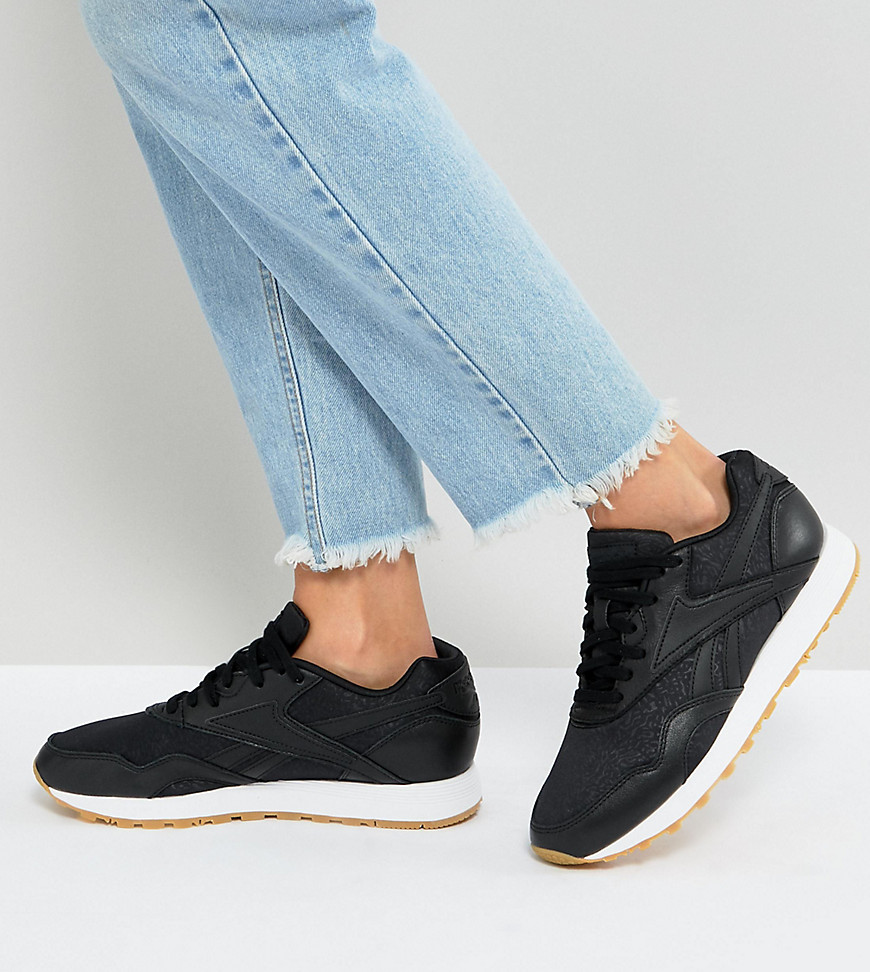 Reebok Classic Rapide Trainers With Gum Sole In Black - Black