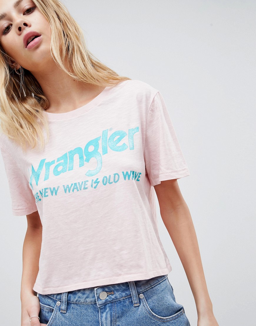 Wrangler Vintage Logo Cropped T Shirt