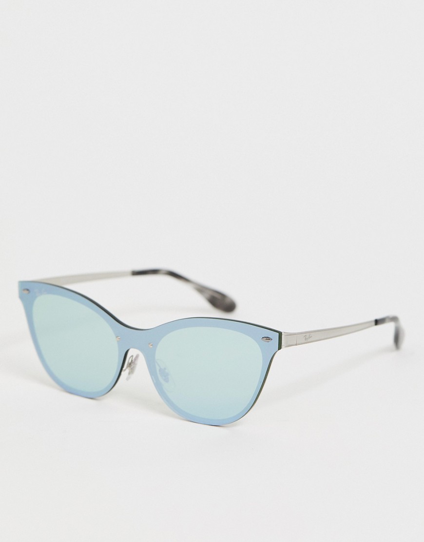 Ray-Ban cat eye sunglasses with green transparent lens