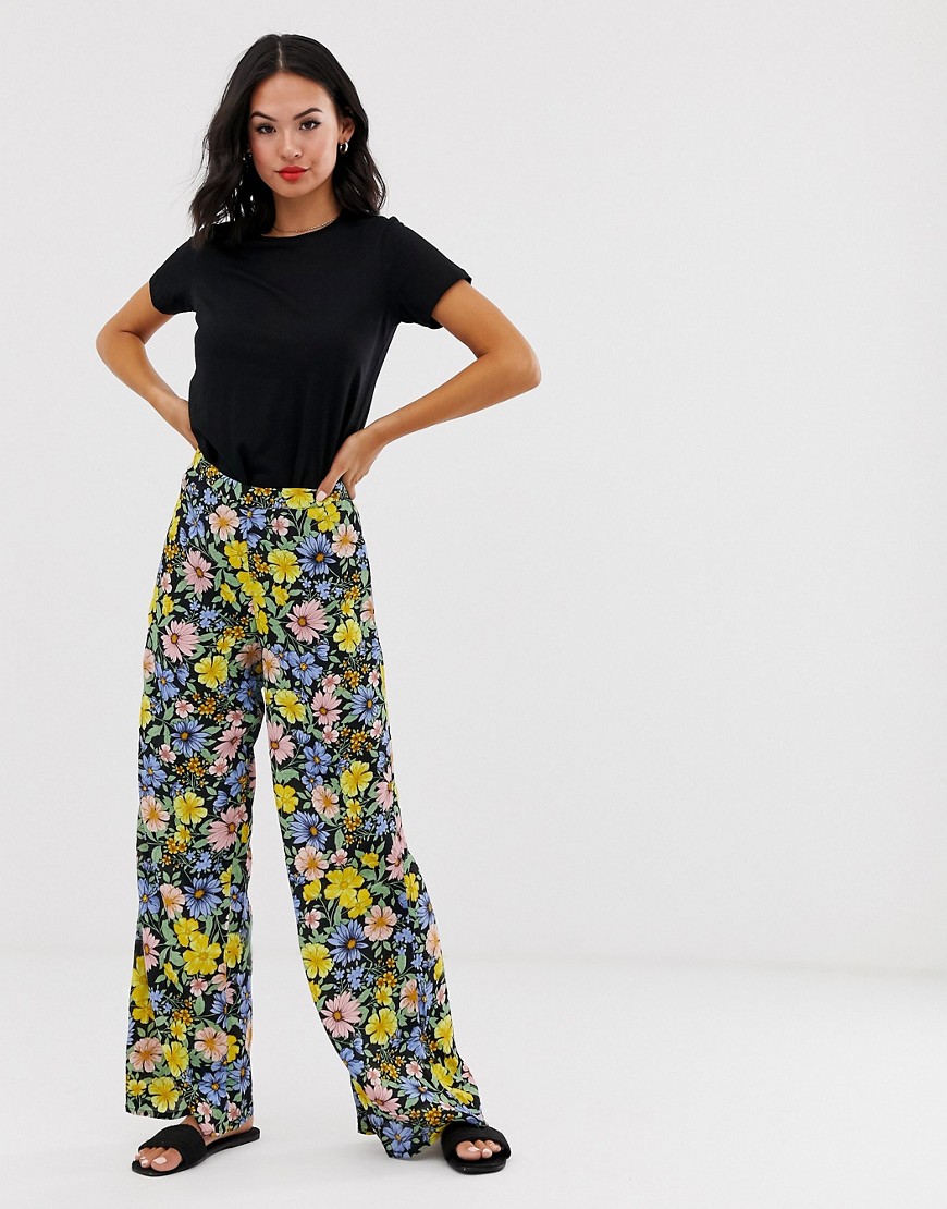 Miss Selfridge wide leg trouser in floral print