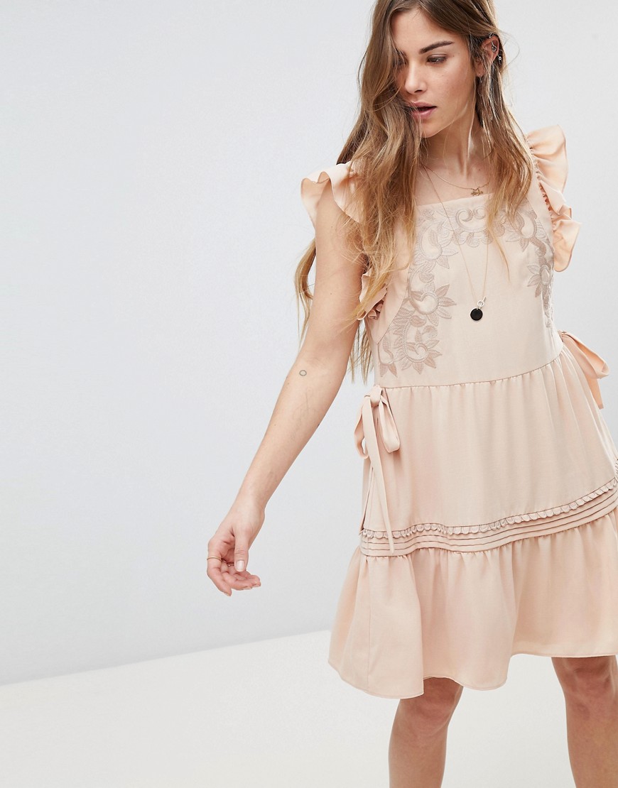 Stevie May Posy Apron Mini Dress - Blush