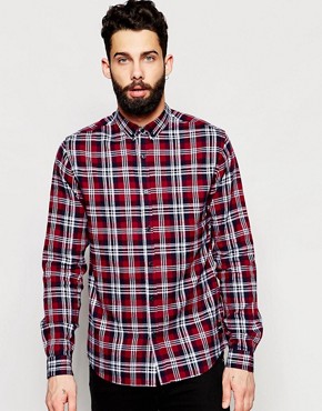 Only & Sons Check Shirt with Button Down Collar