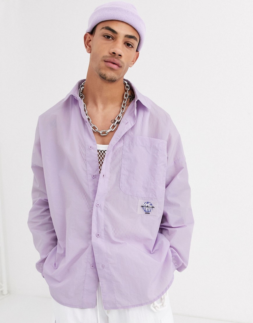 Jaded London long sleeve shirt in purple