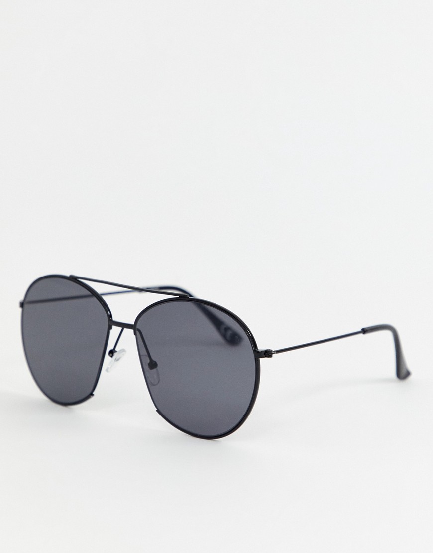 Reclaimed Vintage Inspired round cut away sunglasses in black exclusive to ASOS