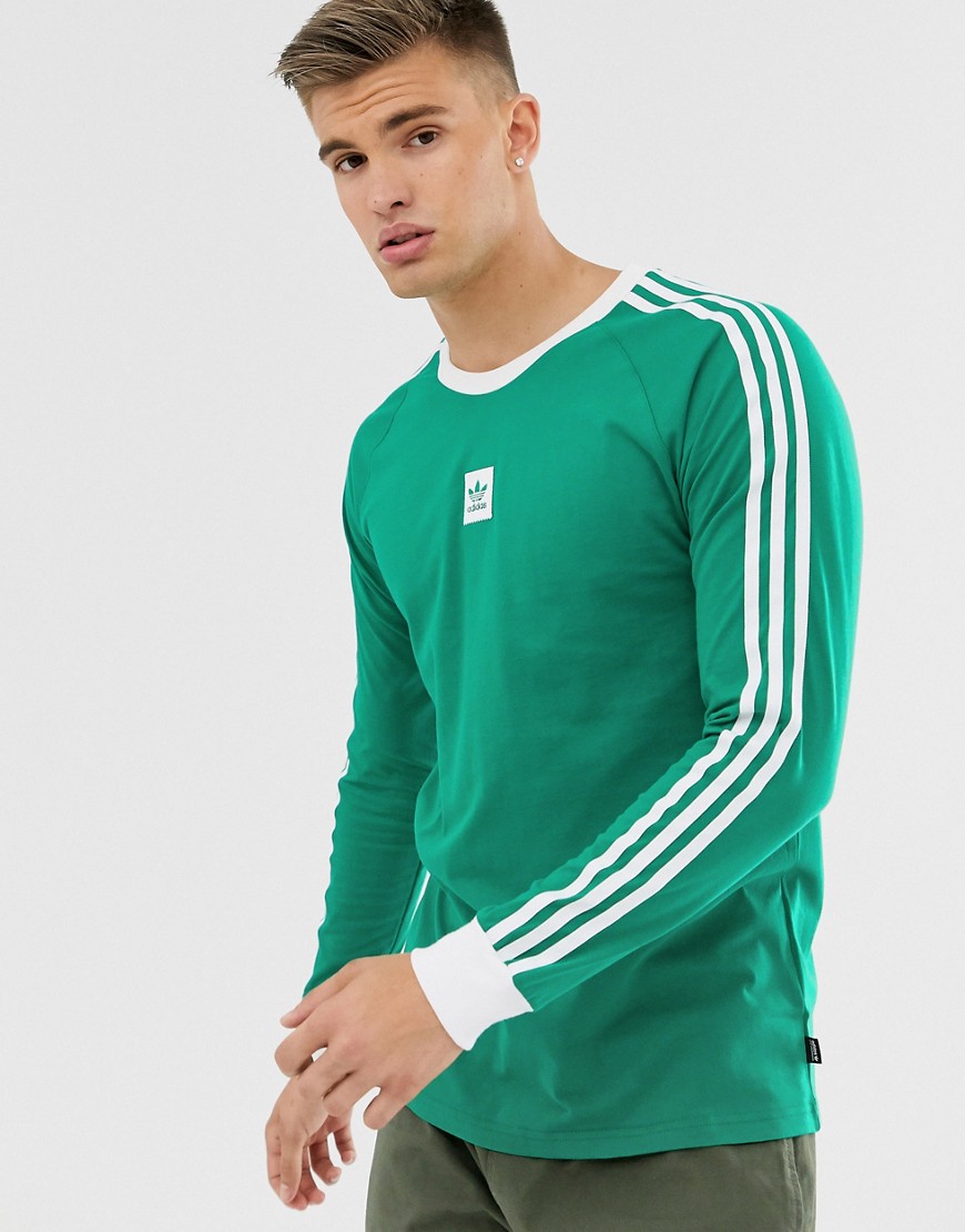adidas Skateboarding long sleeve cali t-shirt in green