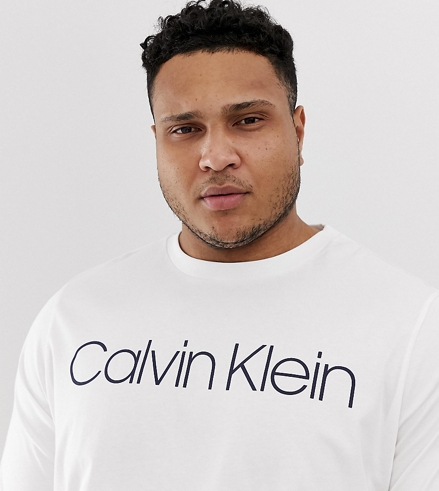 Calvin Klein large logo crew neck t-shirt in white