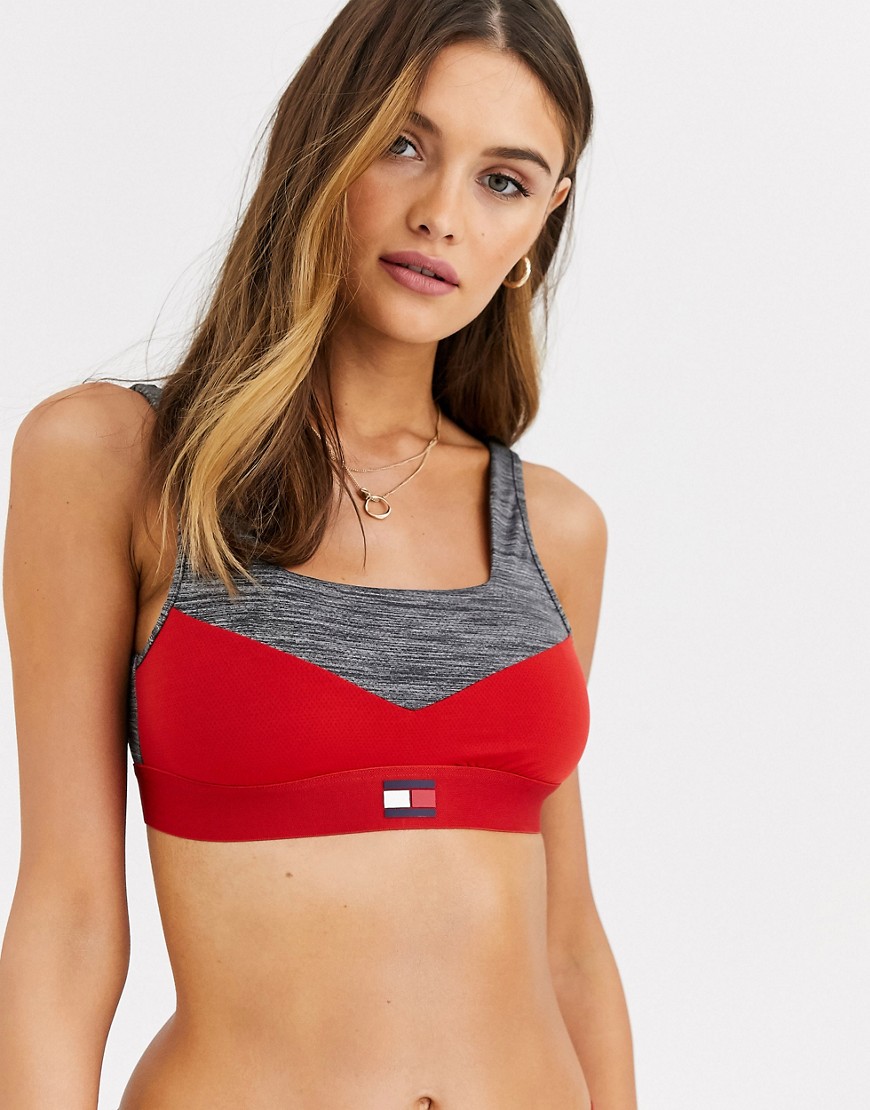 Tommy Hilfiger bralet in red and grey
