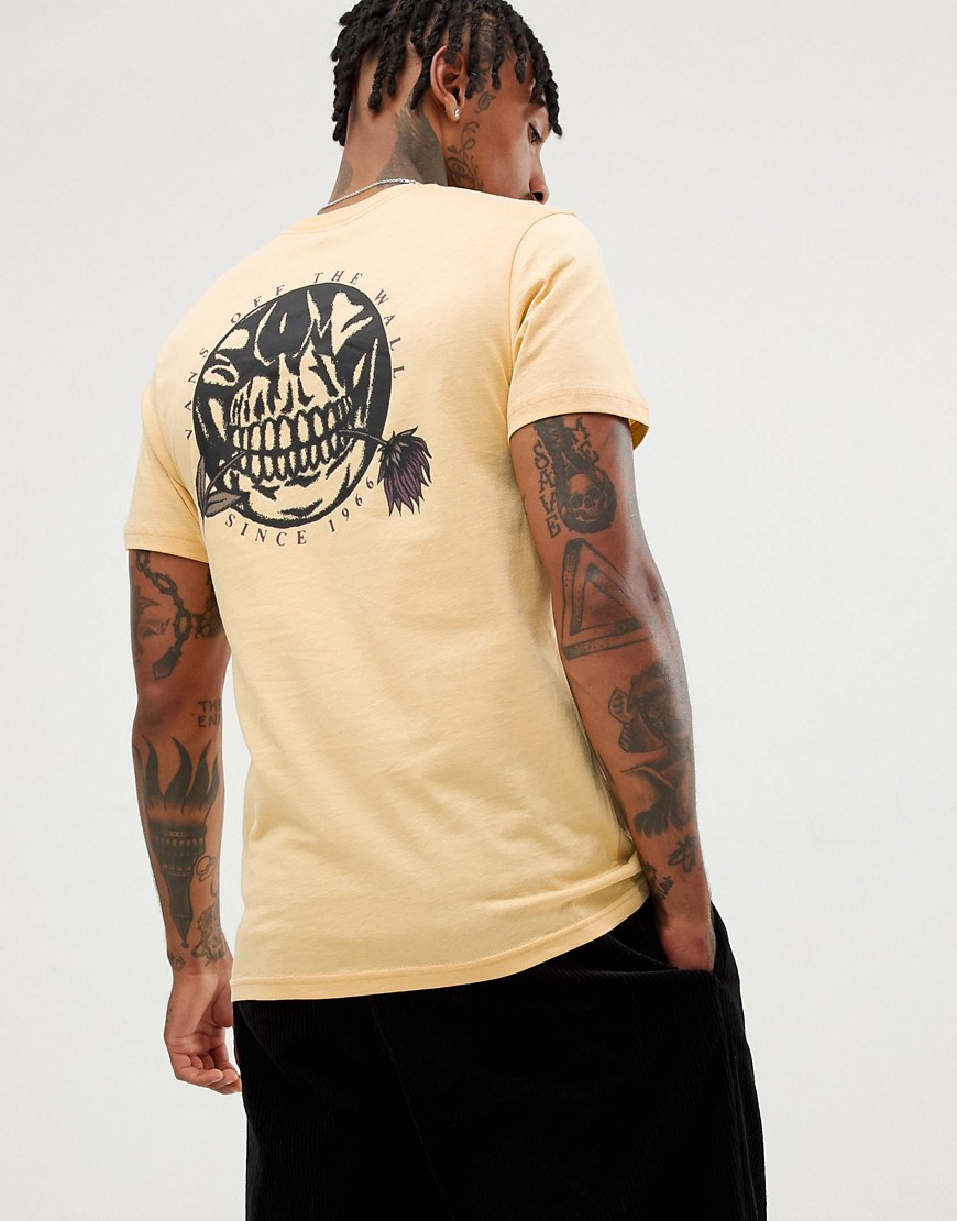 Vans t-shirt with back print in yellow VN0A3HR6M8Q1