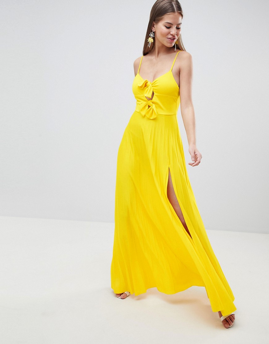 Желтое Платье Плиссе