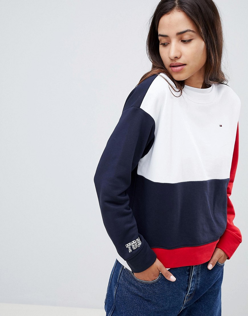 Tommy Hilfiger Colour Block Sweater - Classic white