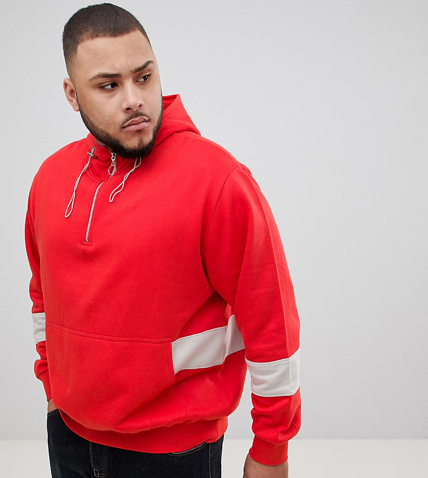 Jacamo hooded top with front pocket in red