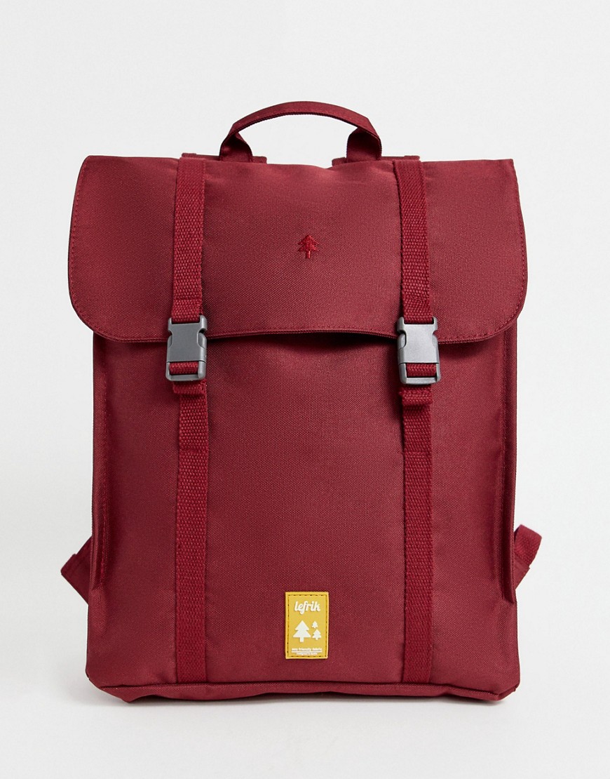 Lefrik Handy recycled backpack in burgundy