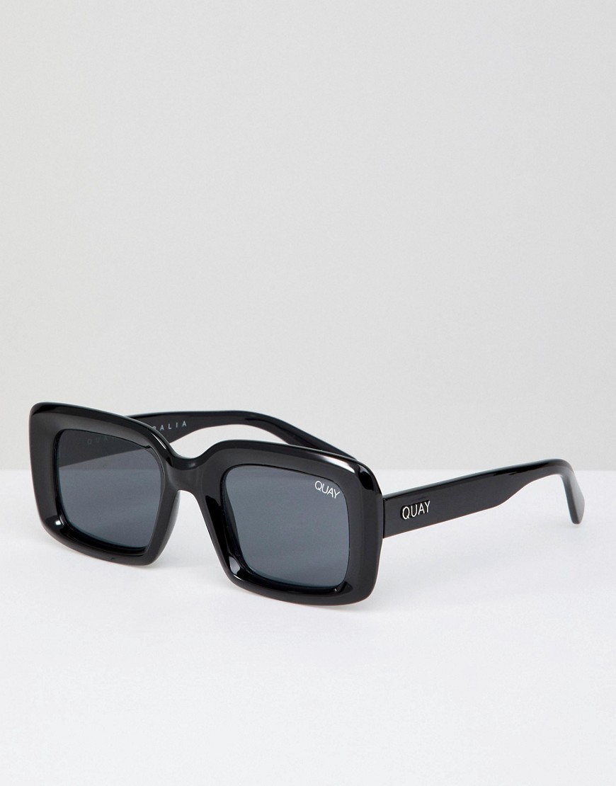 Черные квадратные солнцезащитные очки Quay Australia Going Solo 