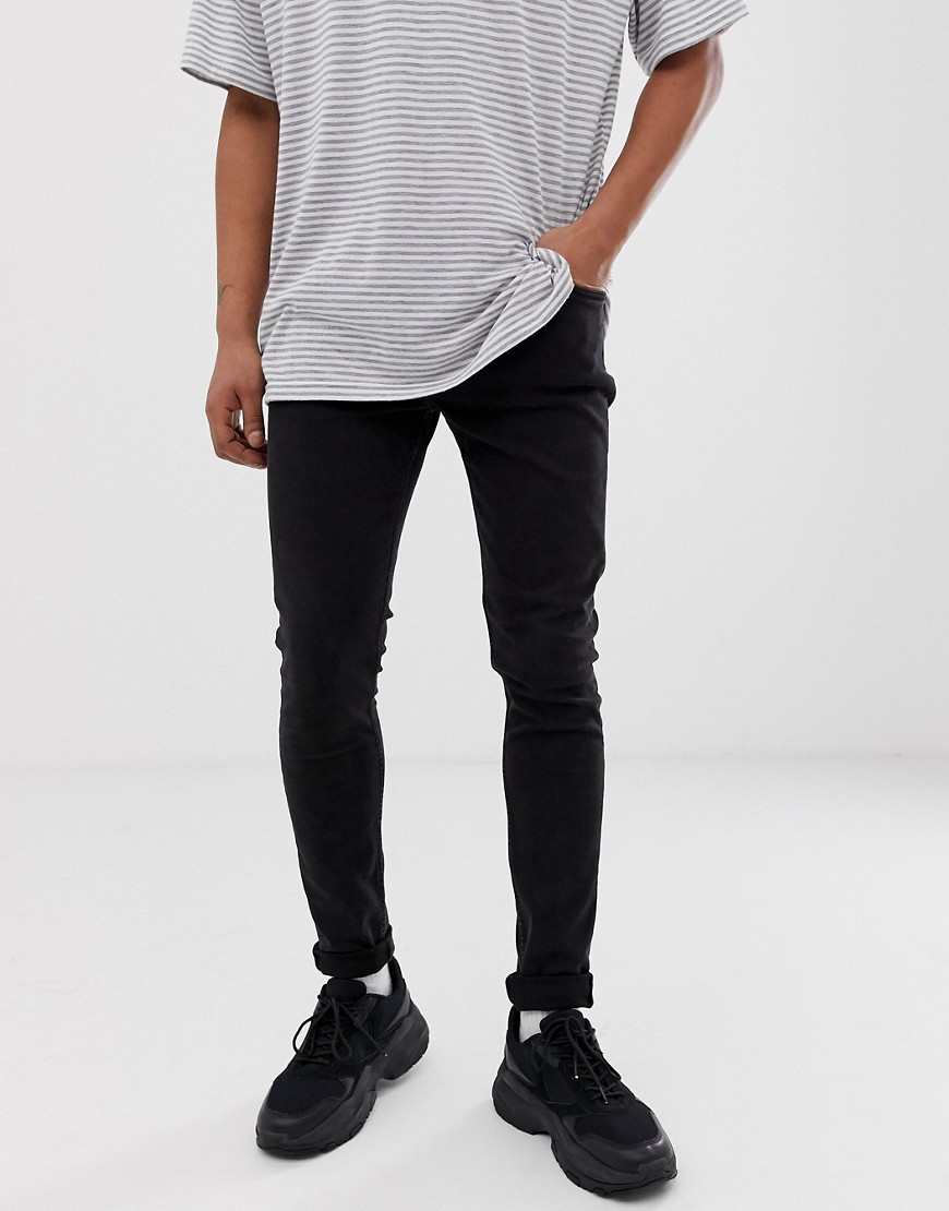Weekday Form skinny jeans in tuned black