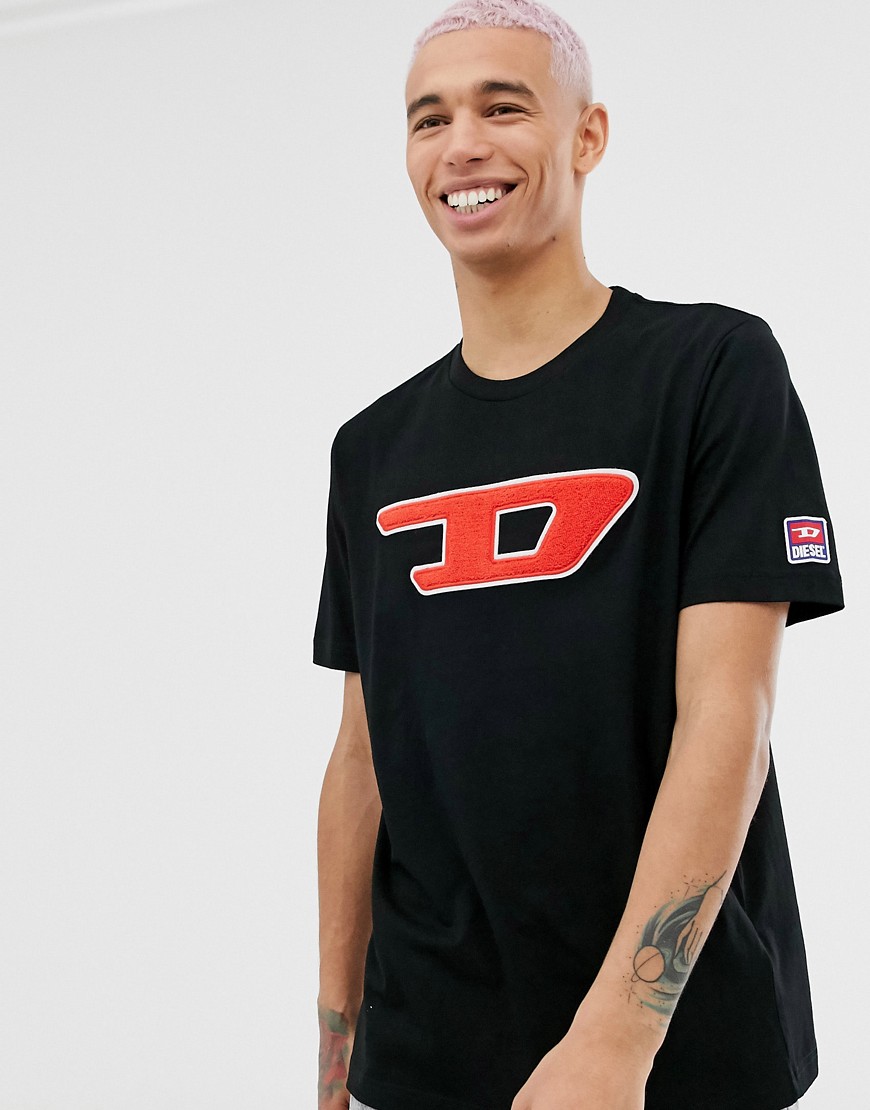 Diesel T-Just Division D logo t-shirt in black
