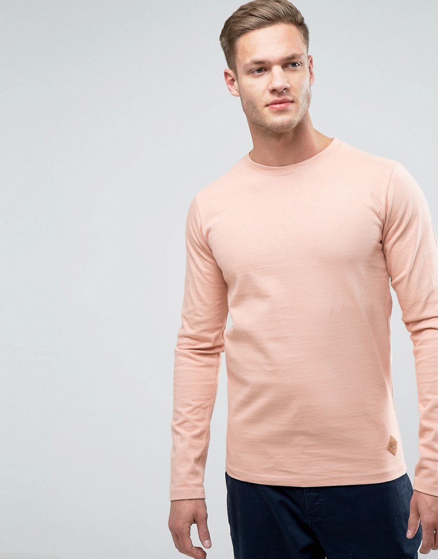 Redefined Rebel Sweatshirt With Curved Hem - Faded rose