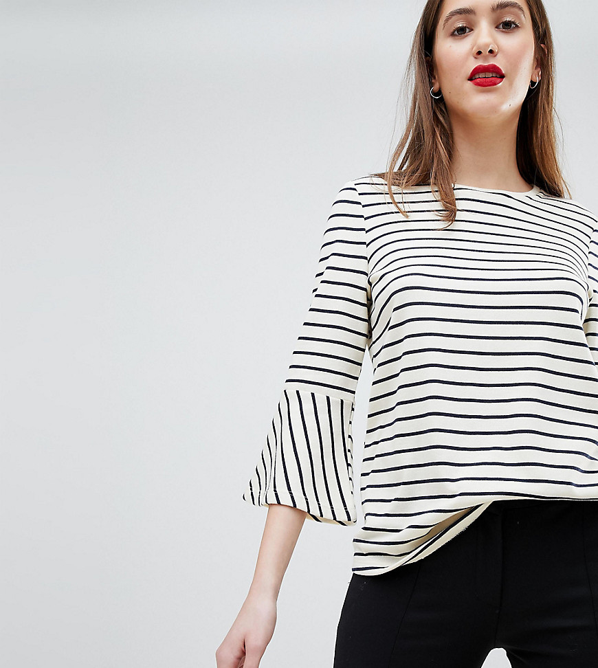 Y.A.S Tall Stripe Top With Flare Sleeve