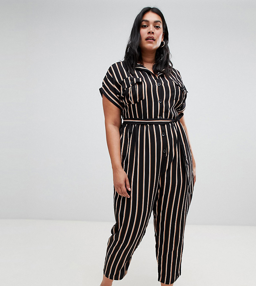 New Look Curve utility jumpsuit in black