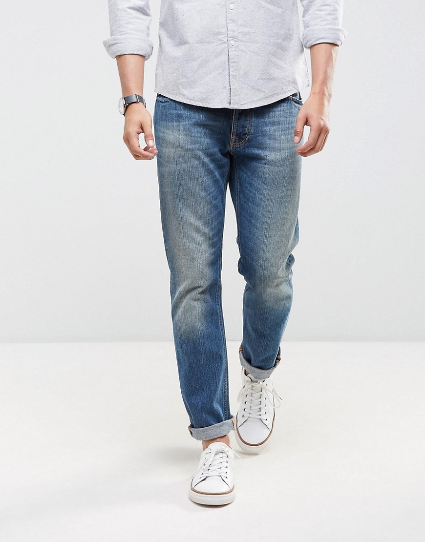 Nudie Jeans Co Dude Dan Jean Straight Fit Wrecking Blues Light Wash - Wrecking blues