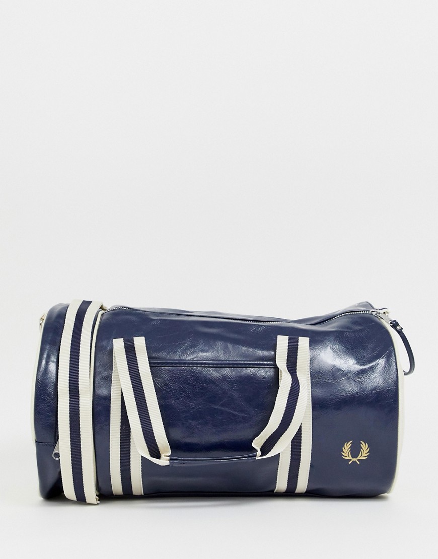 Fred Perry classic barrel bag in navy