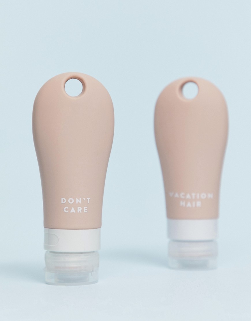 Typo silicone bottle set in pink