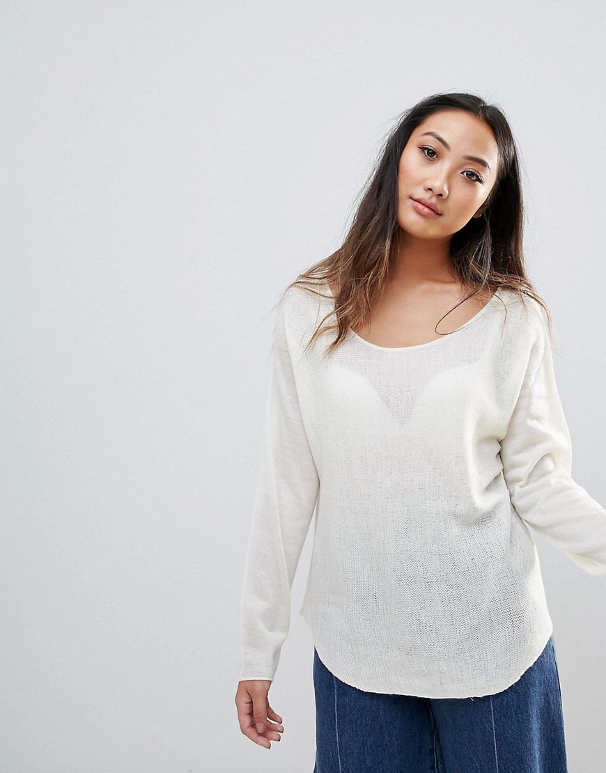 h.One Wool Mix Relaxed Scoop Knit Jumper