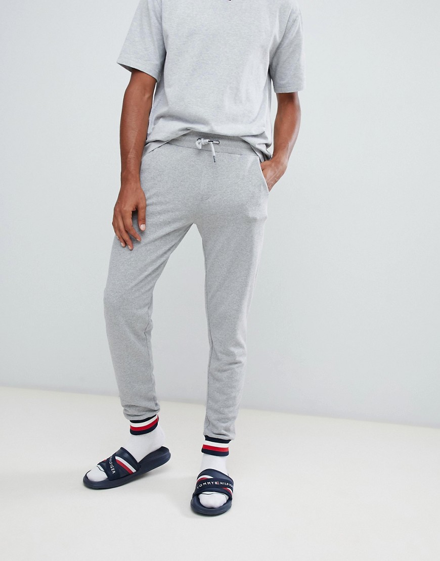Tommy Hilfiger lounge joggers with contrast icon tipping in grey