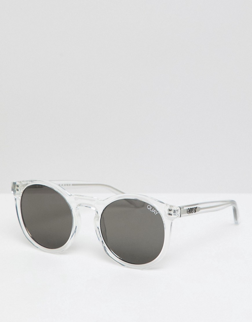 Круглые солнцезащитные очки в прозрачной оправе Quay Australia Kosha C 