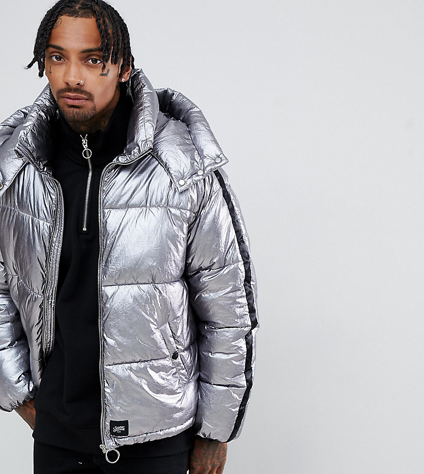 Sixth June puffer jacket in silver