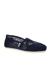 TOMS - Chaussures plates classiques en crochet - Bleu marine