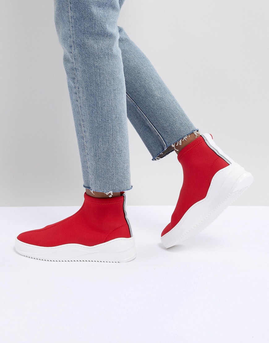 Bronx Red Sock Trainers - Red