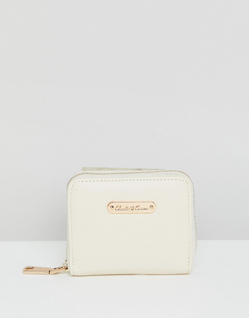 Claudia Canova small zip round purse with coin card section - Beige