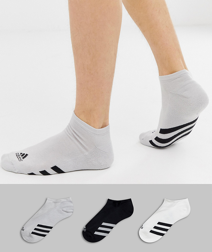 adidas Golf 3 pack no show socks in multi