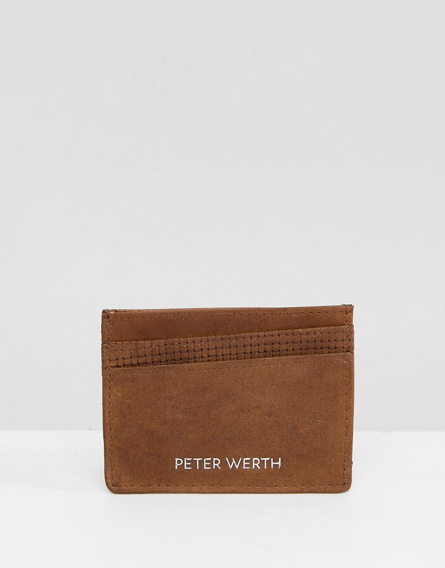 Peter Werth Tully Texture Card Holder - Tan