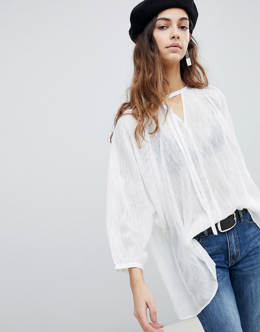 Soaked In Luxury Oversize Cotton Blouse