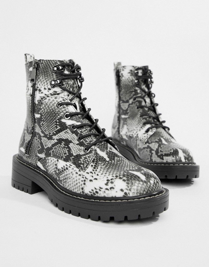 new look snake print boots