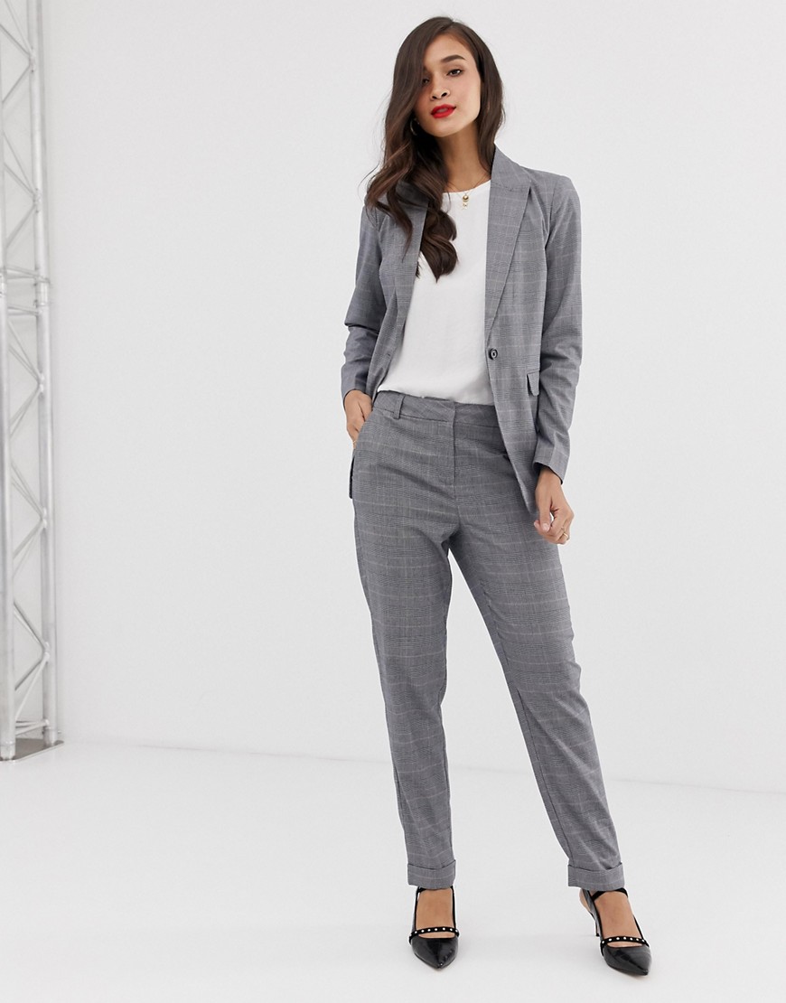 Y.a.s. Thesis Check Two-piece Tailored Pants-gray