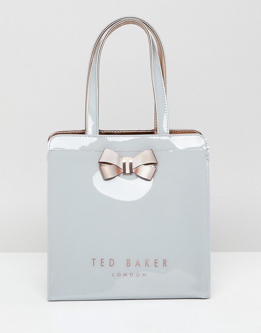 Ted Baker Small Icon Bag with Bow - Mid grey | Monroe Clothing