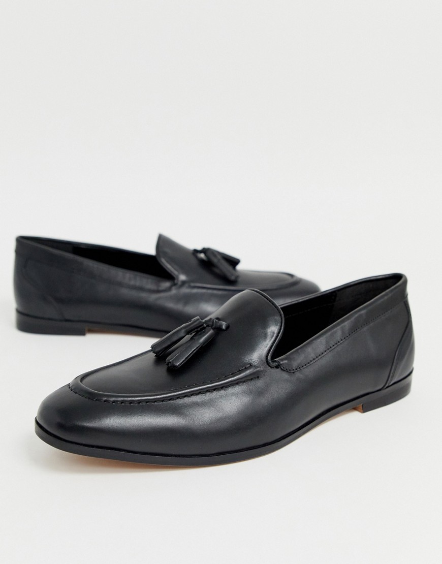 KG by Kurt Geiger tassel loafers in black leather