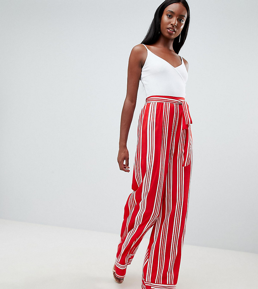 Missguided Tall Striped Wide Leg Trousers