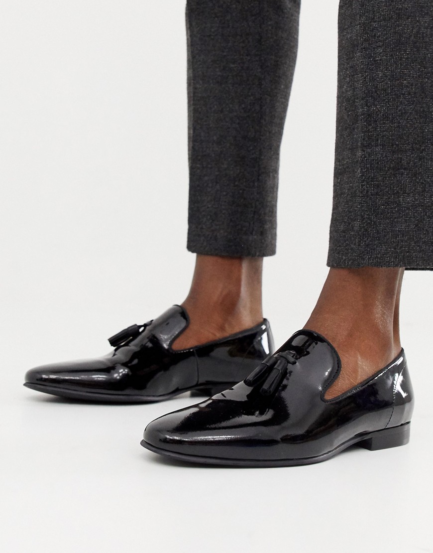 Office Imperial tassel loafers in black patent