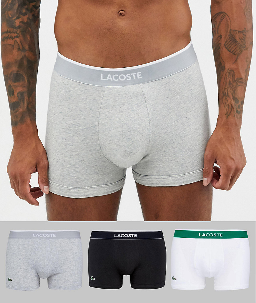 Lacoste Colours 3 pack trunks in multi