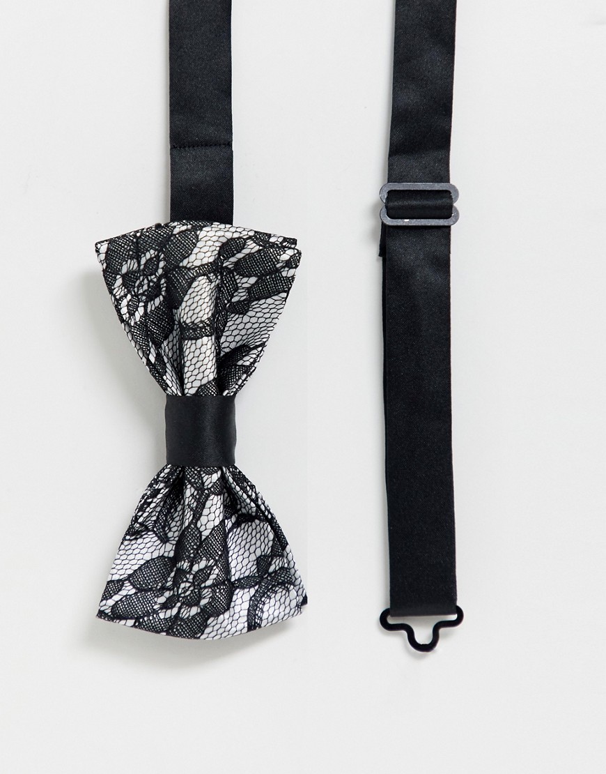 Devils Advocate lace overlay bow tie