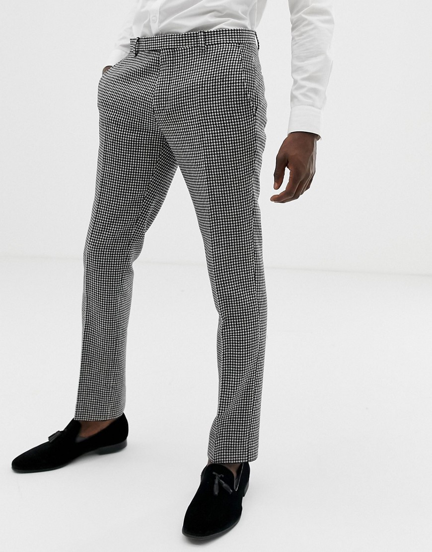 Twisted Tailor super skinny suit trousers in houndstooth